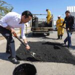 Supervisa Chepe Guerrero trabajos de Brigada Antibaches en La Negreta