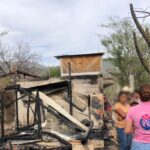 Brindan apoyo a familia afectada por incendio en su vivienda