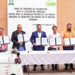 Firman autoridades convenios en beneficio de pueblos originarios