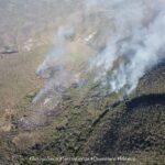 Intensifican autoridades labores para sofocar el fuego en San Juan Buenaventura
