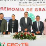 Asiste Gaspar Trueba a clausura CECyTEQ Plantel 10 La Esperanza