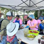 Entregan apoyo alimentario a más de 200 peregrinos