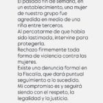 Aclara Pancho Domínguez participación en r1ñ4 en bar capitalino; intervención fue para proteger a una mujer, asegura.