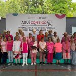 Adultos mayores de Pinal participan en la Kermes del Adulto Mayor.
