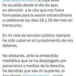 Pide Enrique Inzunza licencia temporal al Senado