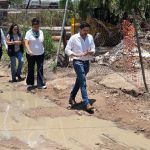 Recorre Agustín Dorantes nueva obra que reducirá riesgos por lluvias en Santa María Magdalena