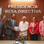 Recibe presidente de la Mesa Directiva del Congreso al Pleno de los Magistrados del TEEQ